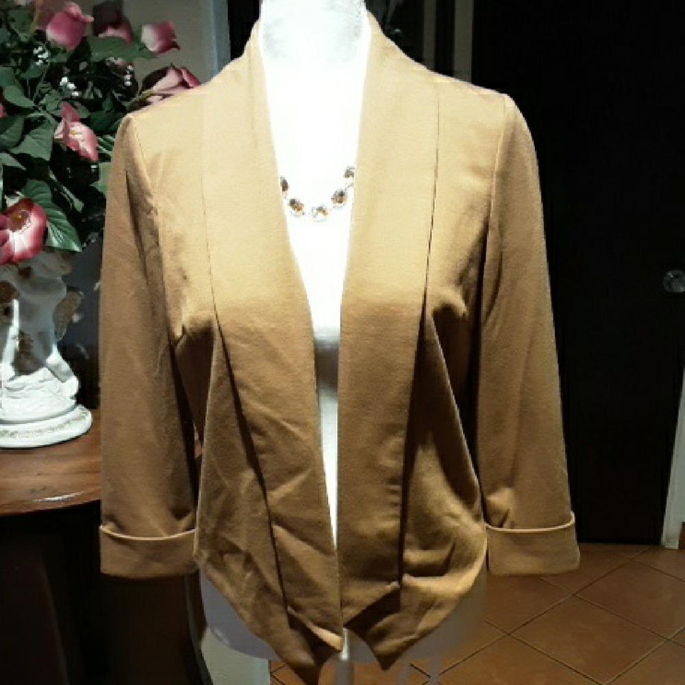 Papaya Camel Brown Women's Blazer Vintage - Picture 2 of 12